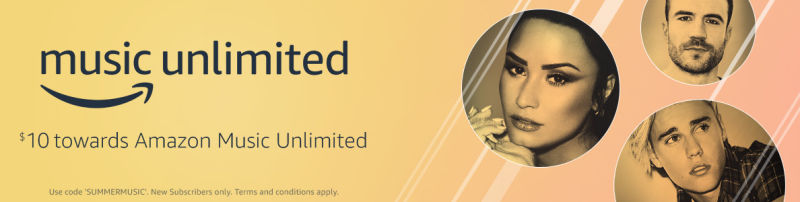 $10 en Amazon Music Unlimited. Solo para nuevos miembros usando el cĂłdigo promocional SUMMERMUSIC.